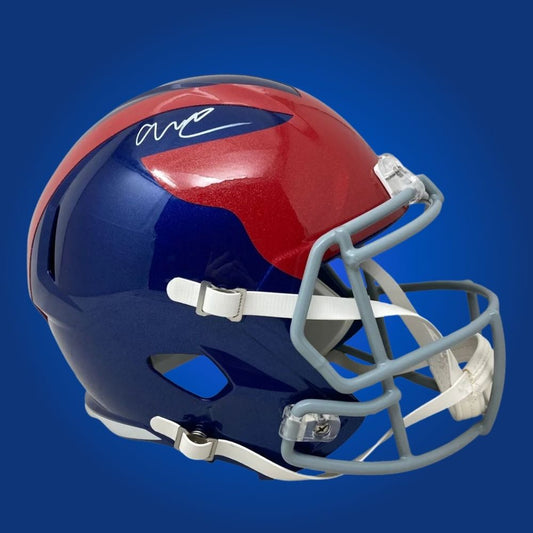 Abdul Carter Signed New  York Giants Red Blue Alt Replica Helmet