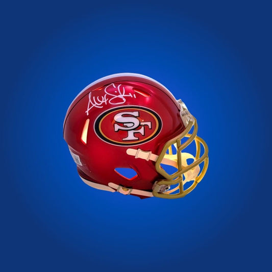 San Francisco 49ers mini helmet signed by Alex Smith with Certificate of Authenticity.