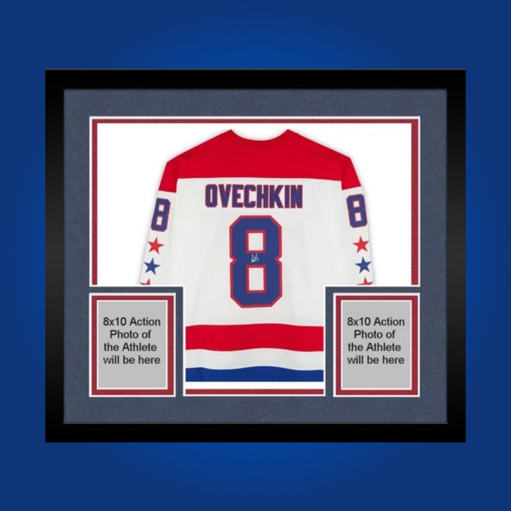 Alexander Ovechkin, Washington Capitals, Full Framed White Jersey