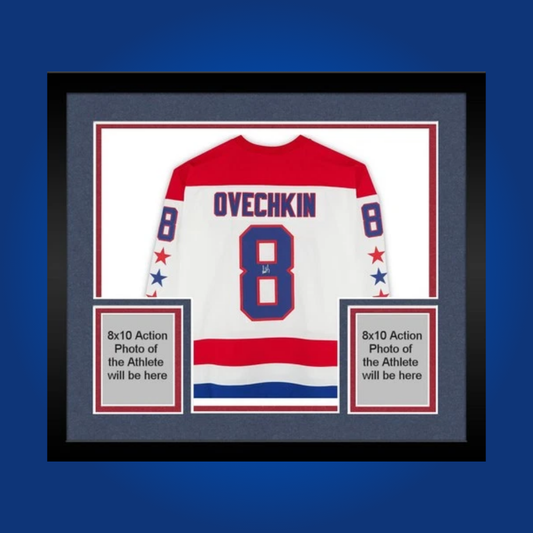 Alexander Ovechkin, Washington Capitals, Full Framed White Jersey
