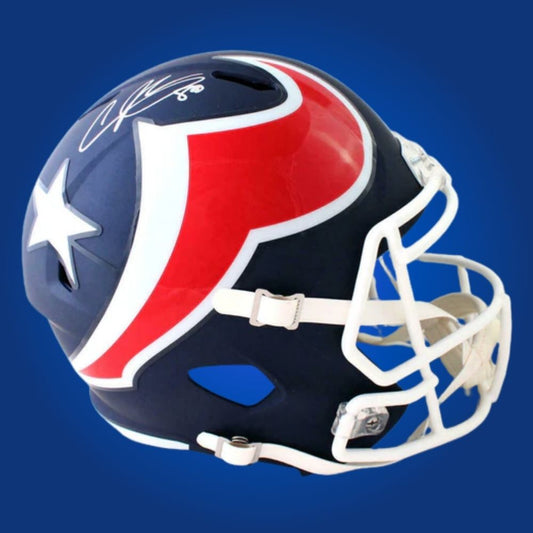 Andre Johnson Signed Houston Texans F/S Amp Speed Replica Helmet