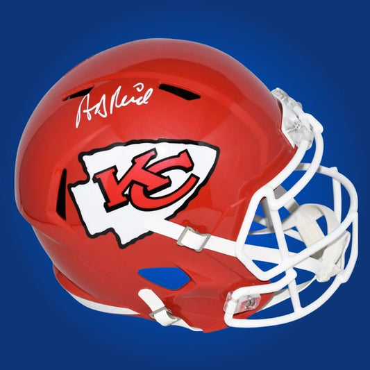 Andy Reid signed Kansas City Chiefs red speed replica helmet