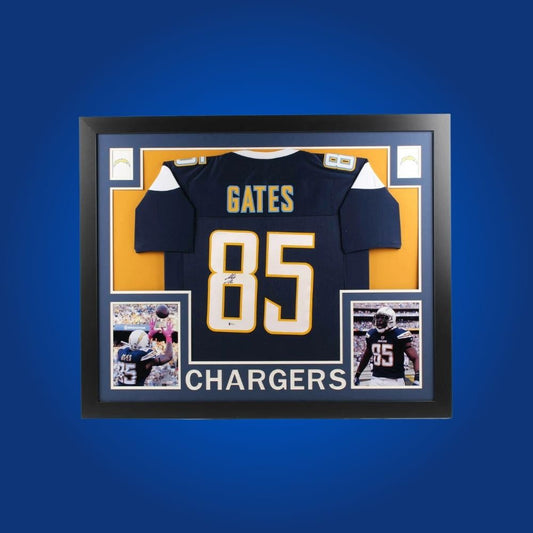 Antonio Gates Signed Full Framed Custom Los Angeles Chargers Jersey