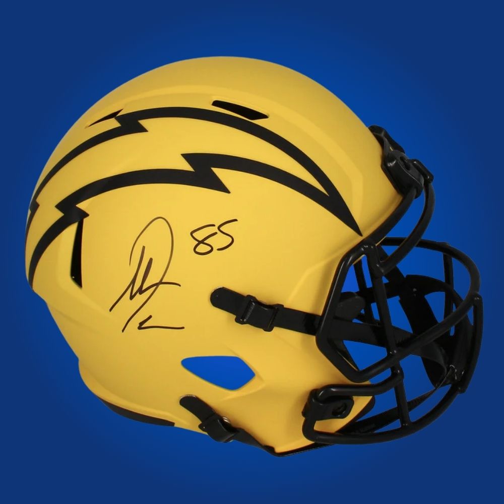 Antonio Gates Signed Los Angeles Chargers Yellow Rave Speed Replica Helmet