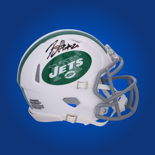 New York Jets mini helmet signed by Breece Hall with Certificate of Authenticity