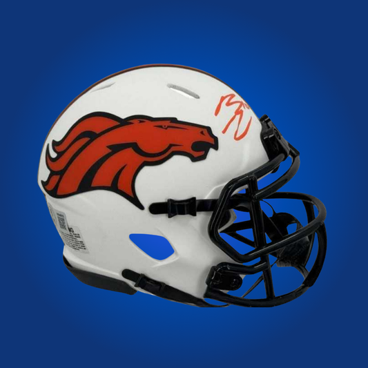 Denver Broncos mini helmet signed by Bo Nix with Certificate of Authenticity