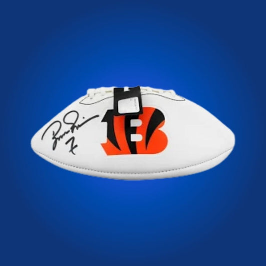 Boomer Esiason signed Cincinnati Bengals logo football, an essential for Bengals memorabilia collections, certificate provided.