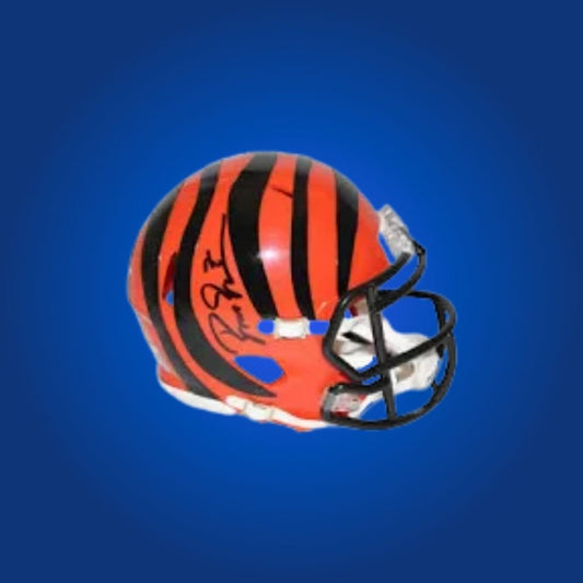 Cincinnati Bengals Orange Speed Mini Helmet signed by Boomer Esiason, Certificate of Authenticity included