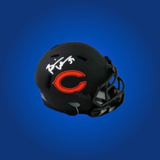 Chicago Bears Eclipse Black Mini Helmet signed by Brian Urlacher, Certificate of Authenticity included