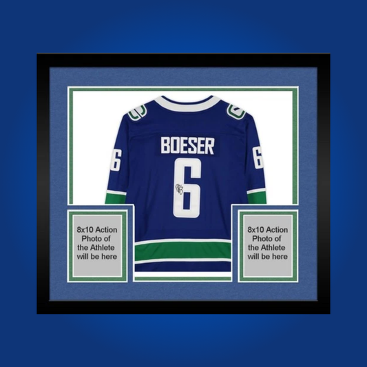 Brock Boeser, Vancouver Canucks, Full Framed Blue Jersey