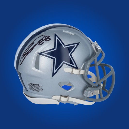 Dallas Cowboys mini helmet signed by Ceedee Lamb with Certificate of Authenticity