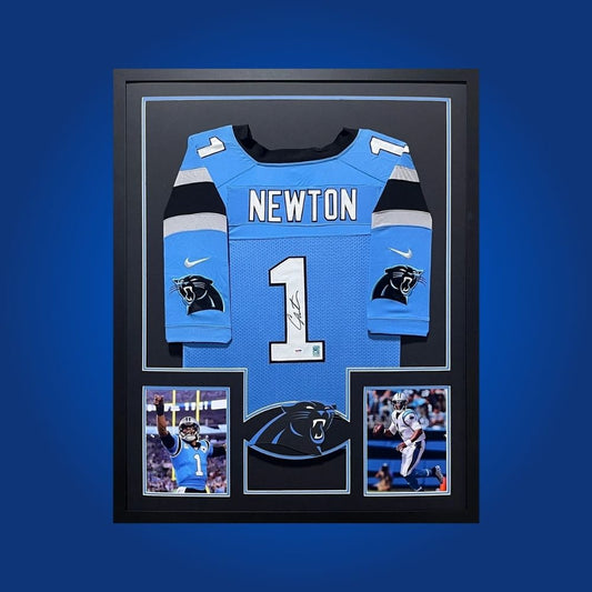 Cam Newton Signed Full Framed Custom Carolina Panthers Jersey