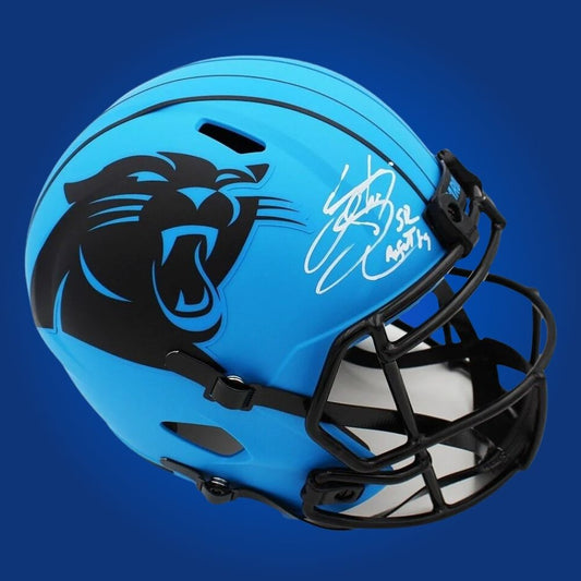 Carolina Panther Steve Smith Sr., signed Rave Speed replica helmet