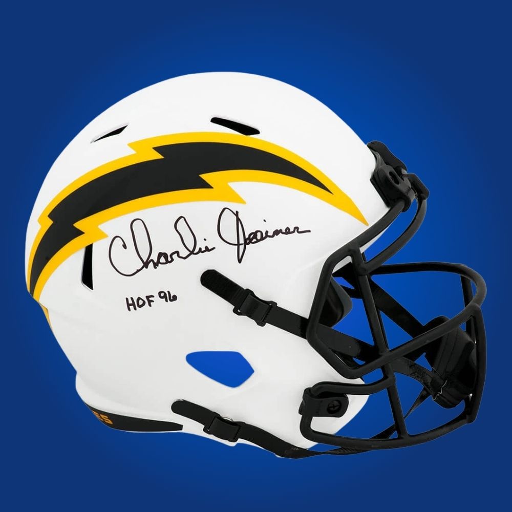 Charlie Joiner Signed Los Angeles Chargers Lunar Speed Replica Helmet
