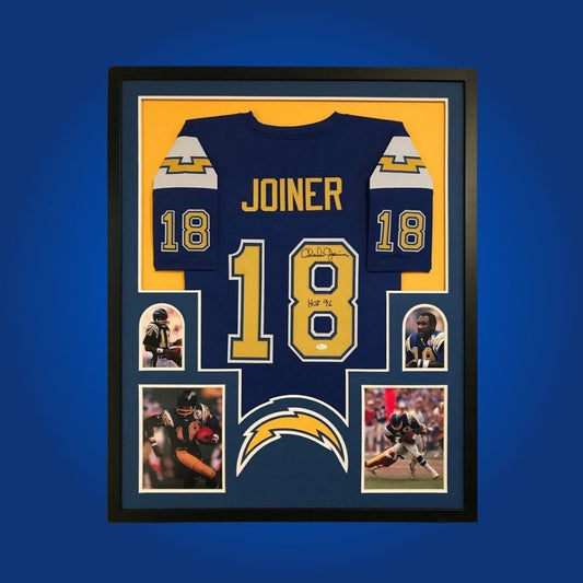 Charlie Joyner Signed  Full Framed Custom Los Angeles Chargers Jersey