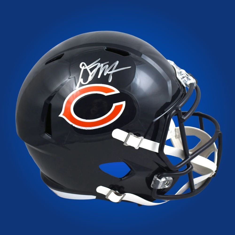Chicago Bear DJ Moore, signed F/S speed replica helmet