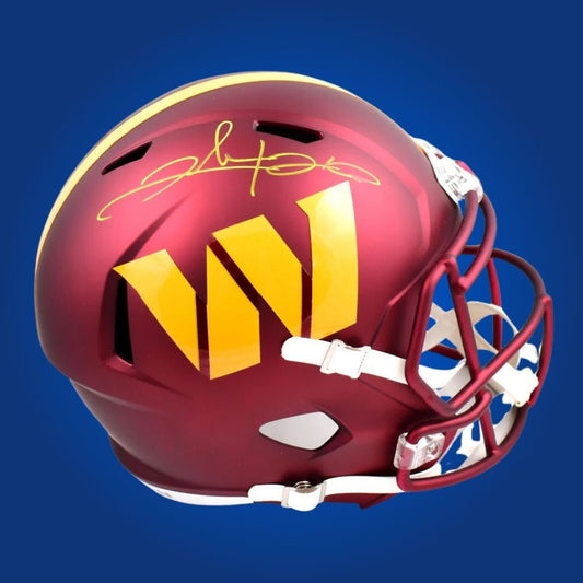 Clinton Portis Signed Washington Commanders Maroon F/S Speed Replica Helmet