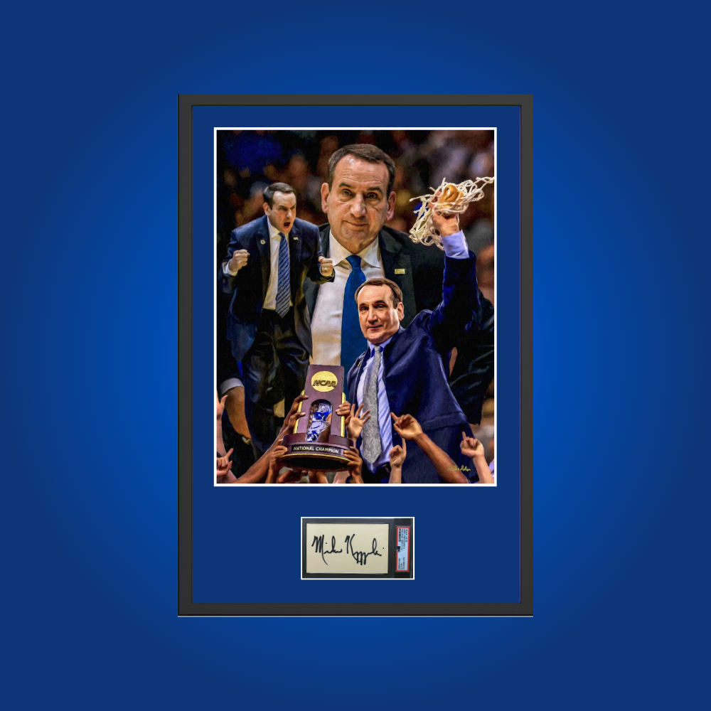 Coach K Multi Photos w/Index Card Framed