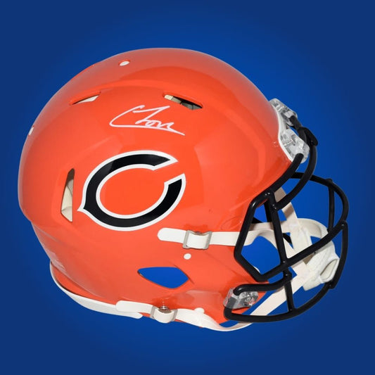 Colston Loveland  Signed Chicago Bears orange Rave  Speed Authentic Helmet