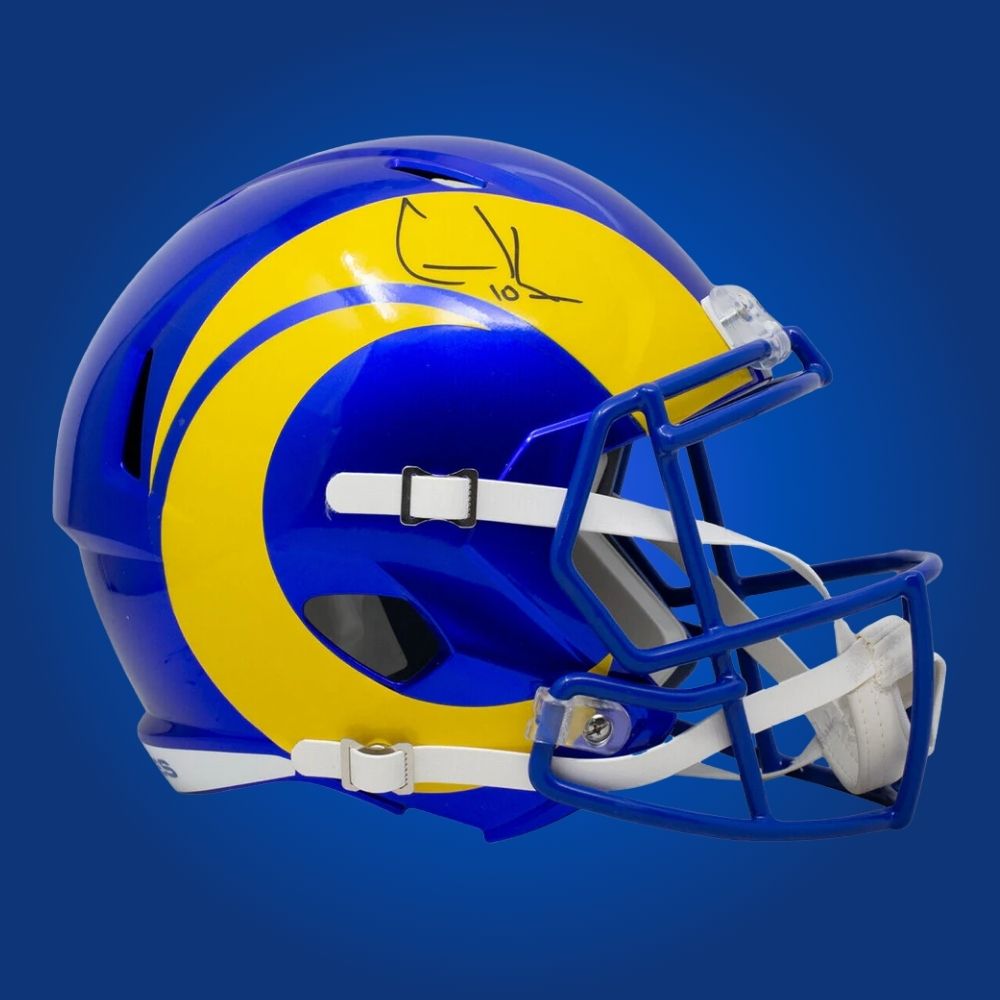 Cooper Kupp Signed Los Angeles Rams  Blue Speed Helmet