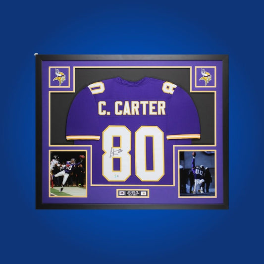 Cris Carter Signed Full Framed Minnesota Vikings Jersey