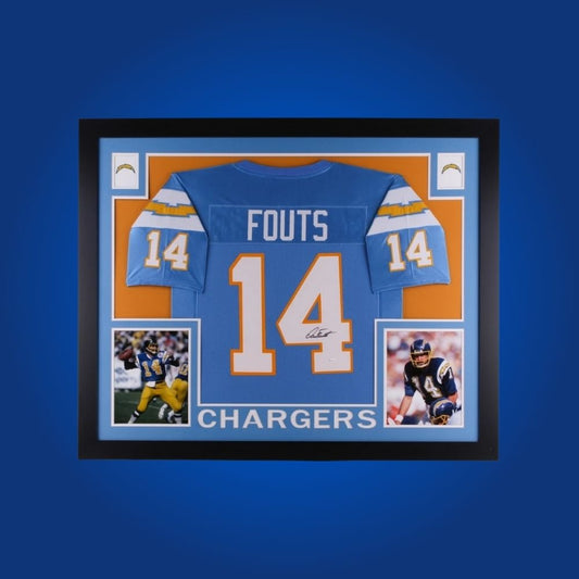 Dan Fouts Signed Full Framed Custom Los Angeles Chargers Jersey