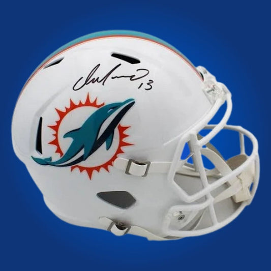Dan Marino signed Miami Dolphins white speed replica helmet