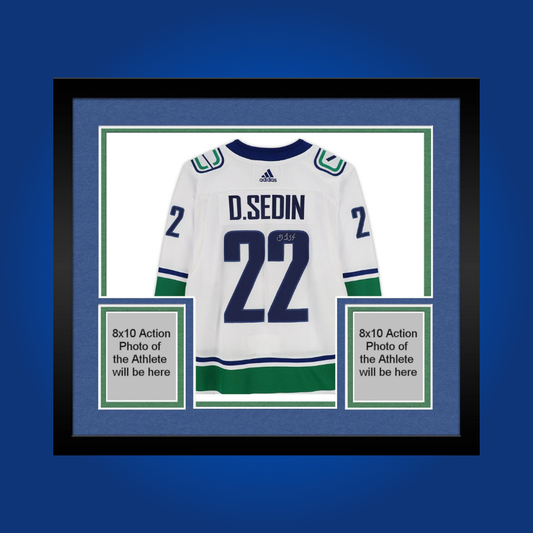 Daniel Sedin, Vancouver Canucks, Full Framed White Jersey