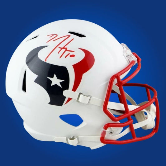 Deandre Hopkins  Signed Houston Texans White Speed Replica Helmet