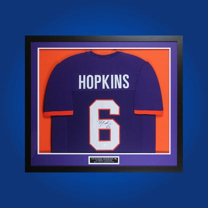 Deandre Hopkins Signed Full Framed Custom Clemson Tigers Jersey – autographed memorabilia, All-Pro wide receiver collectible, perfect for Clemson Tigers supporters.