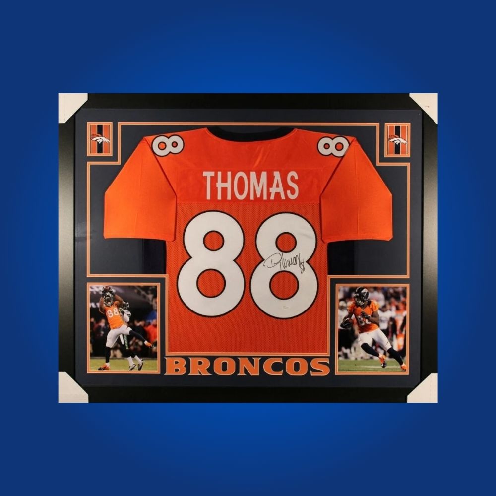 Autographed Detroit Lions custom jersey by Barry Sanders with Certificate of Authenticity.