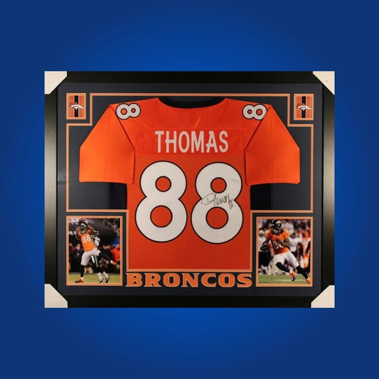 Autographed Detroit Lions custom jersey by Barry Sanders with Certificate of Authenticity.