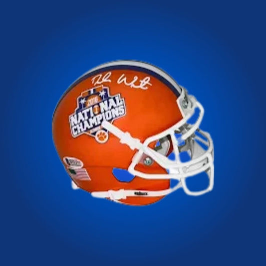 Deshaun Watson signed Clemson Tigers mini helmet, perfect for sports memorabilia collectors and Clemson supporters.