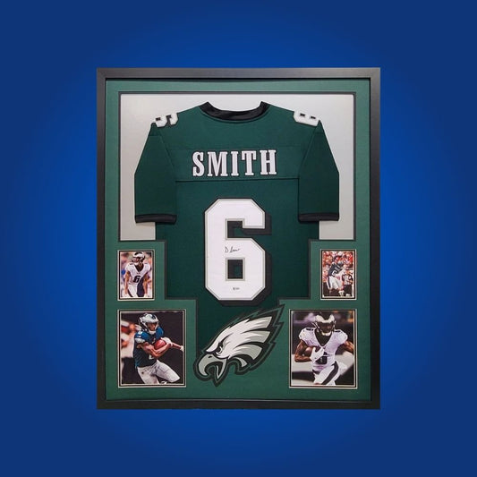 Devonta Smith  Signed Full Framed Custom Philadelphia Eagles Jersey