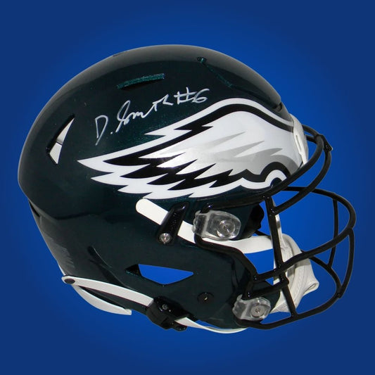 Devonta Smith Signed Philadelphia Eagles Green SpeedFlex Authentic Helmet