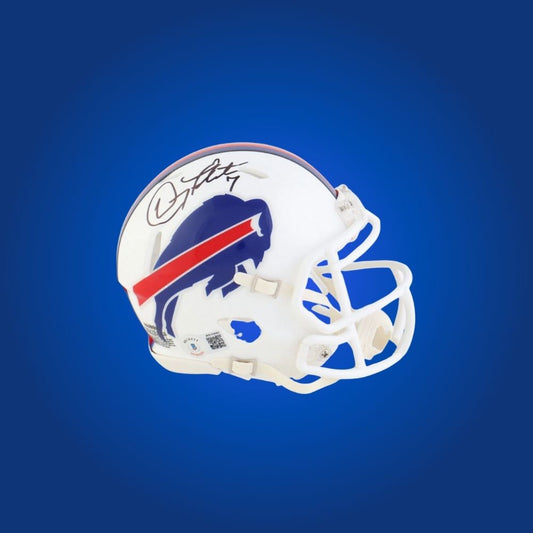 Doug Flutie Signed Buffalo Bills White Speed Mini Helmet, Certificate of Authenticity included