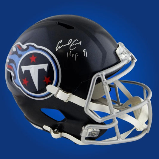 Earl Campbell Signed Tennessee Titans Blue Speed Replica Helmet