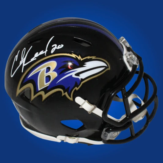 Ed Reed Signed Baltimore Ravens Black Speed Replica Helmet