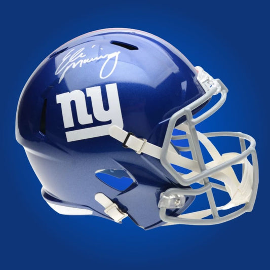 Eli Manning  Signed New  York Giants Blue Speed  Replica Helmet