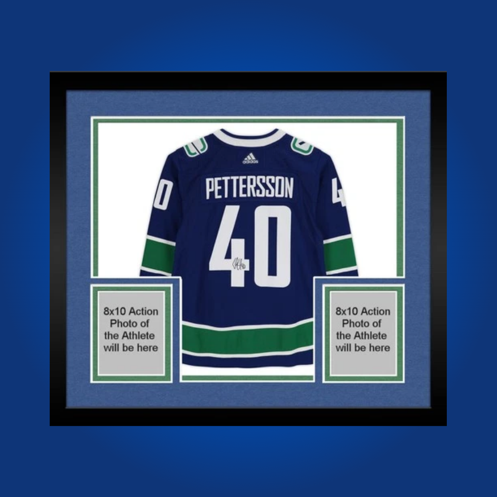 Elias Pettersson, Vancouver Canucks, Full Framed Blue Jersey