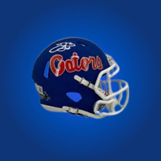 Emmitt Smith autographed Florida Gators mini helmet, perfect for Florida supporters and sports memorabilia enthusiasts.