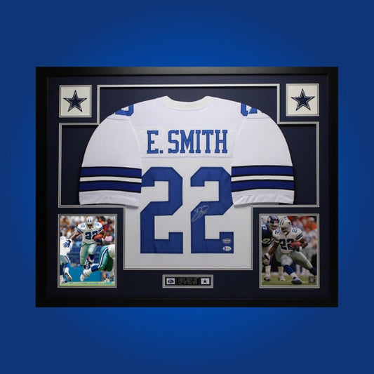 Autographed Dallas Cowboys custom jersey by Troy Aikman with Certificate of Authenticity.