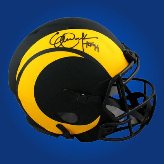 Eric Dickerson Signed Los Angeles Rams  Color Rush Black Speed Replica Helmet