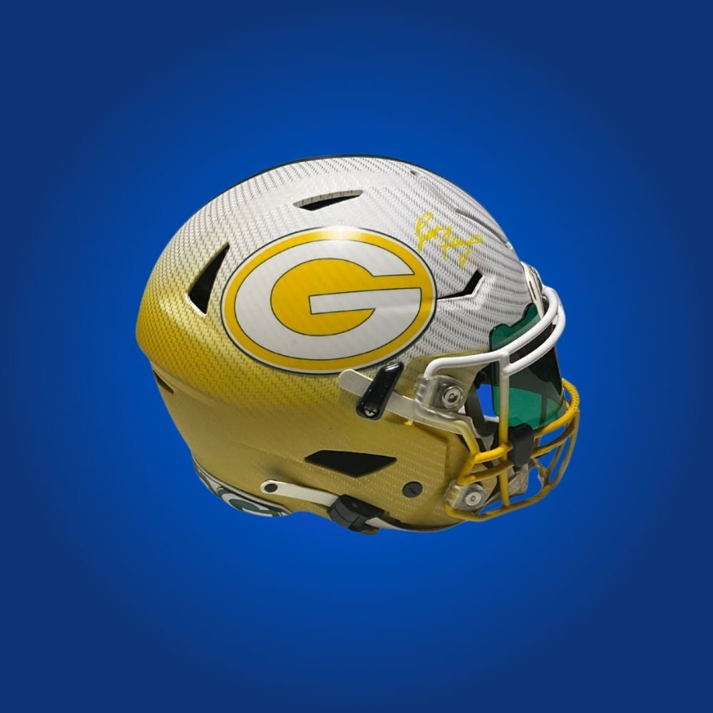 Favre Custom Yellow & White SuperFlex helmet