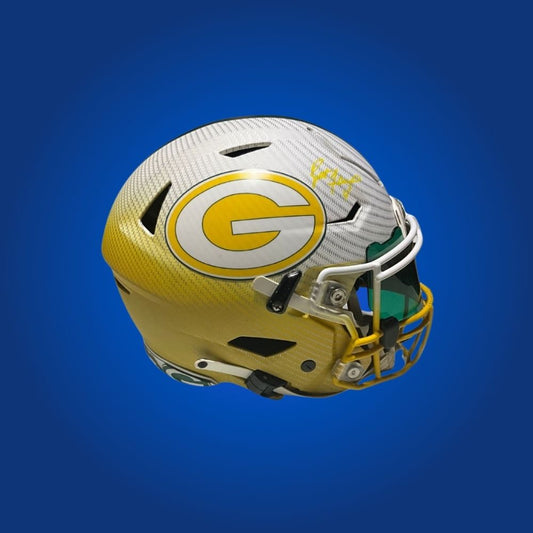 Favre Custom Yellow & White SuperFlex helmet