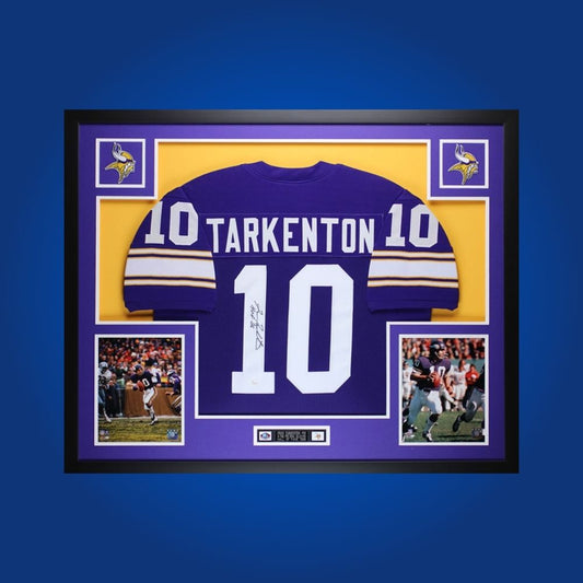 Fran Tarkenton Signed Full Framed Custom Minnesota Vikings Jersey