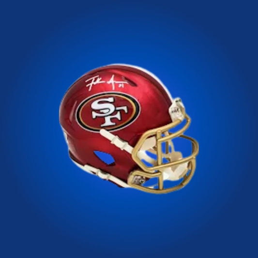San Francisco 49ers mini helmet signed by Frank Gore with Certificate of Authenticity.