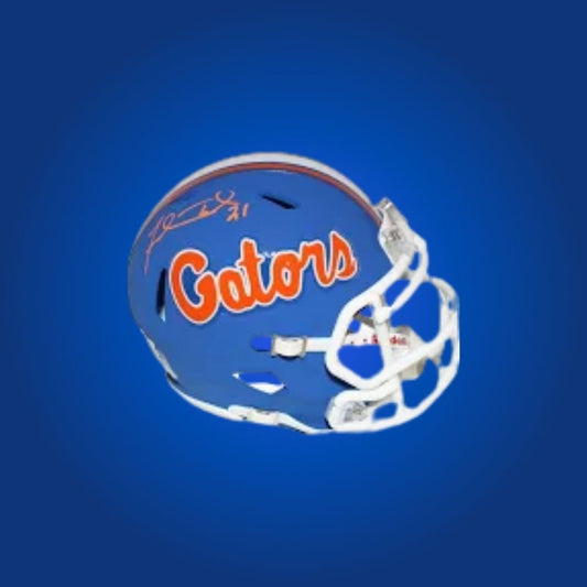 Fred Taylor signed Florida Gators mini helmet, great for Florida football fans and sports memorabilia collectors.