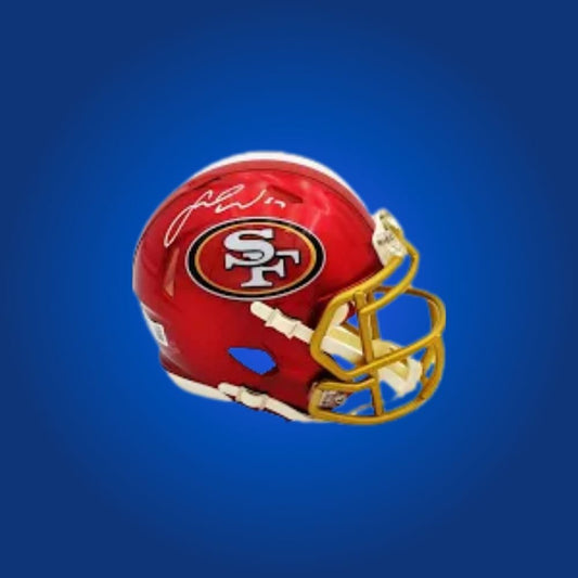San Francisco 49ers mini helmet signed by Fred Warner with Certificate of Authenticity.