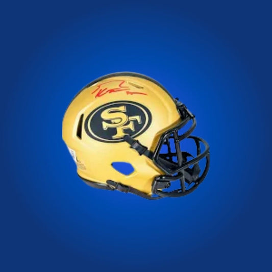 San Francisco 49ers mini helmet signed by George Kittle with Certificate of Authenticity.